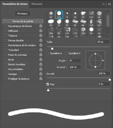 Problème paramètres de brushes automatisés Photoshop CS6